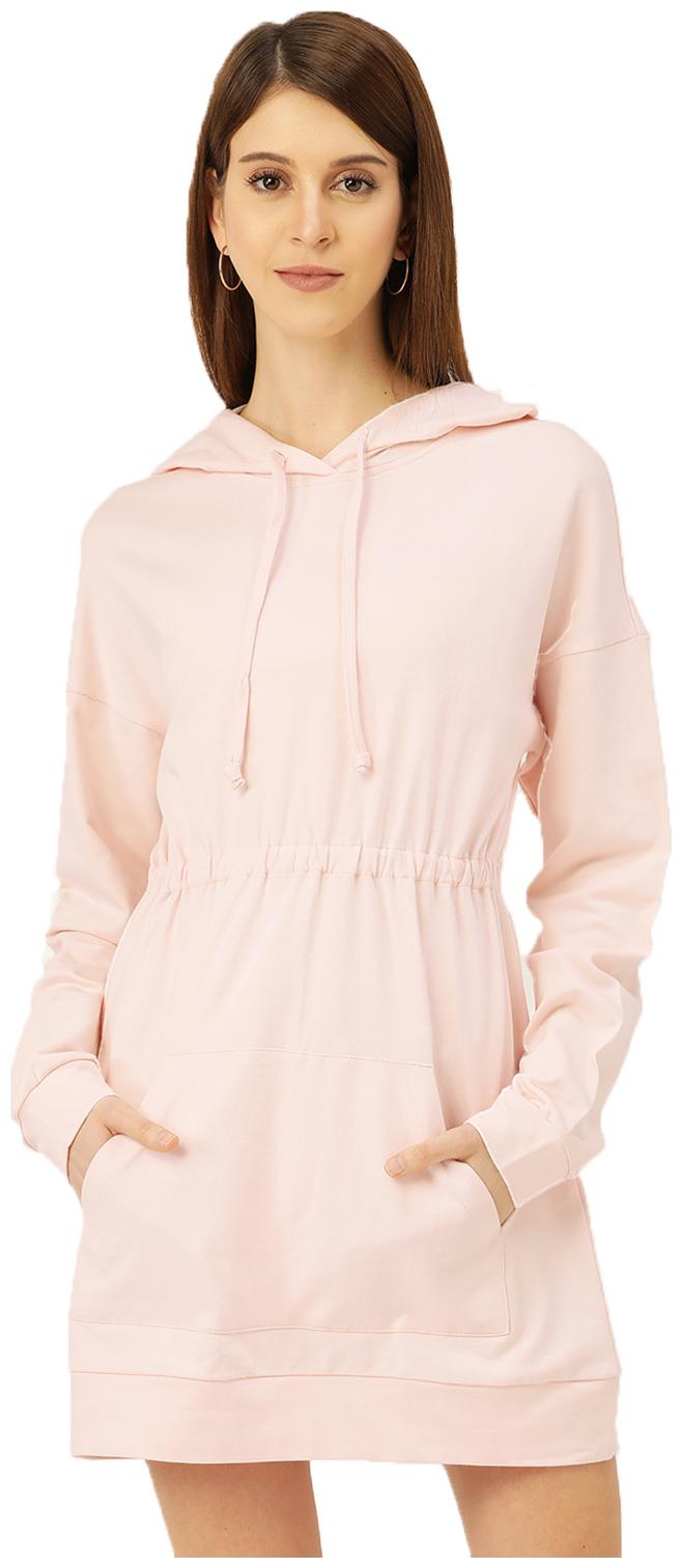 

Besiva Women Solid Hoodie - Pink