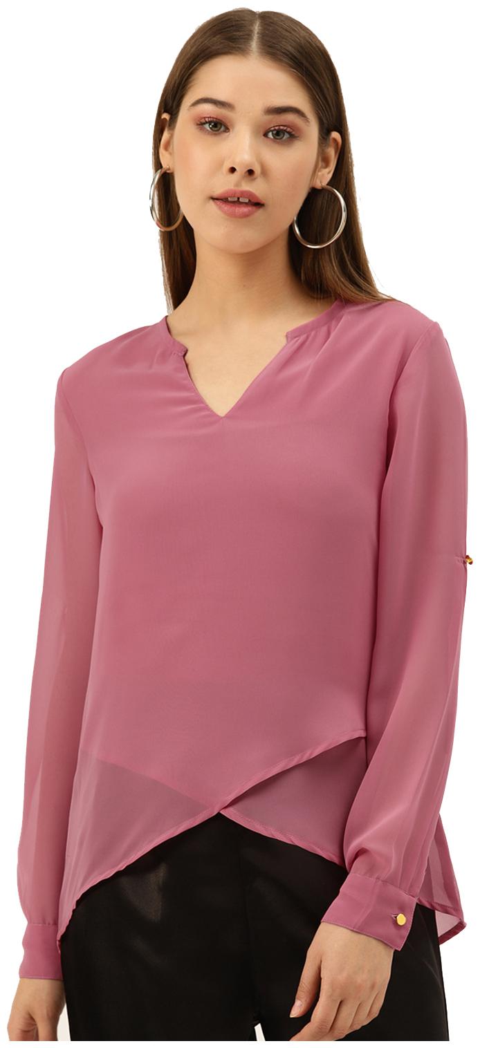 

Besiva Women Solid Regular top - Pink