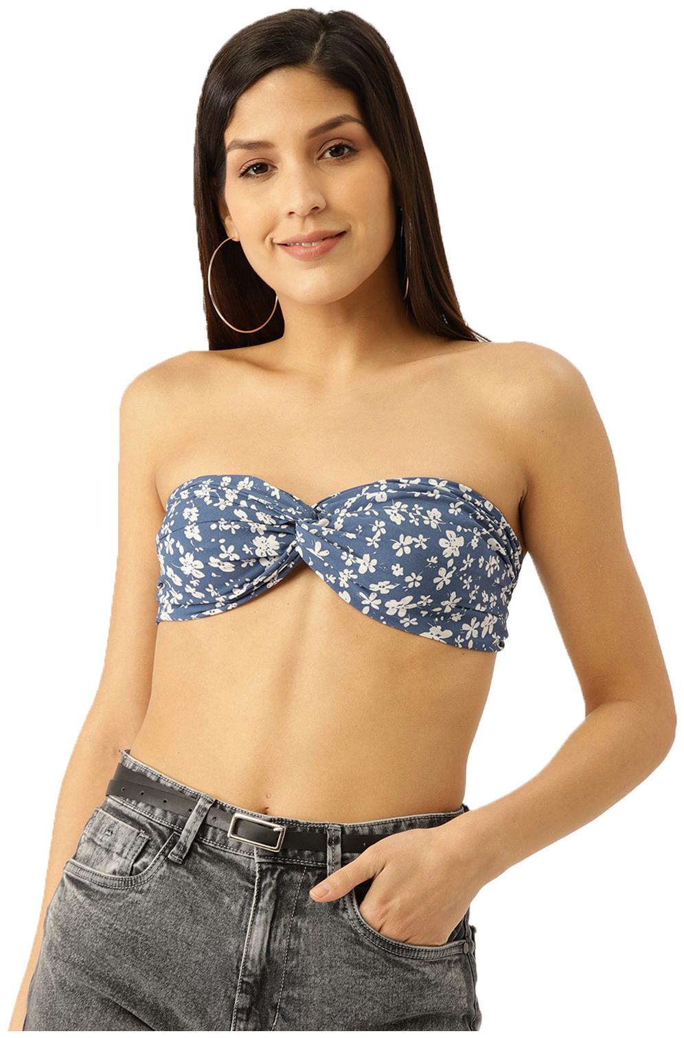 

Besiva Polyester Printed Blue Tube Women