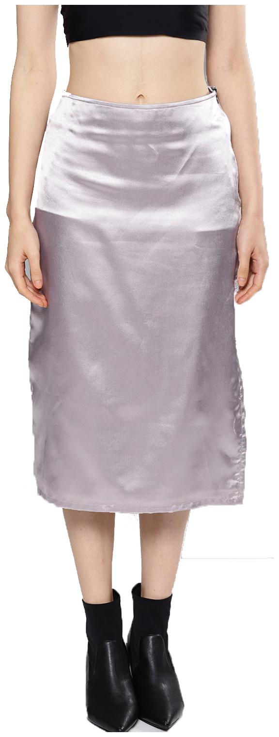 

BESIVA Solid A-line skirt Midi Skirt - Purple