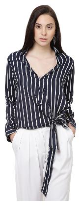 

Besiva Women Geometric Regular top - Blue