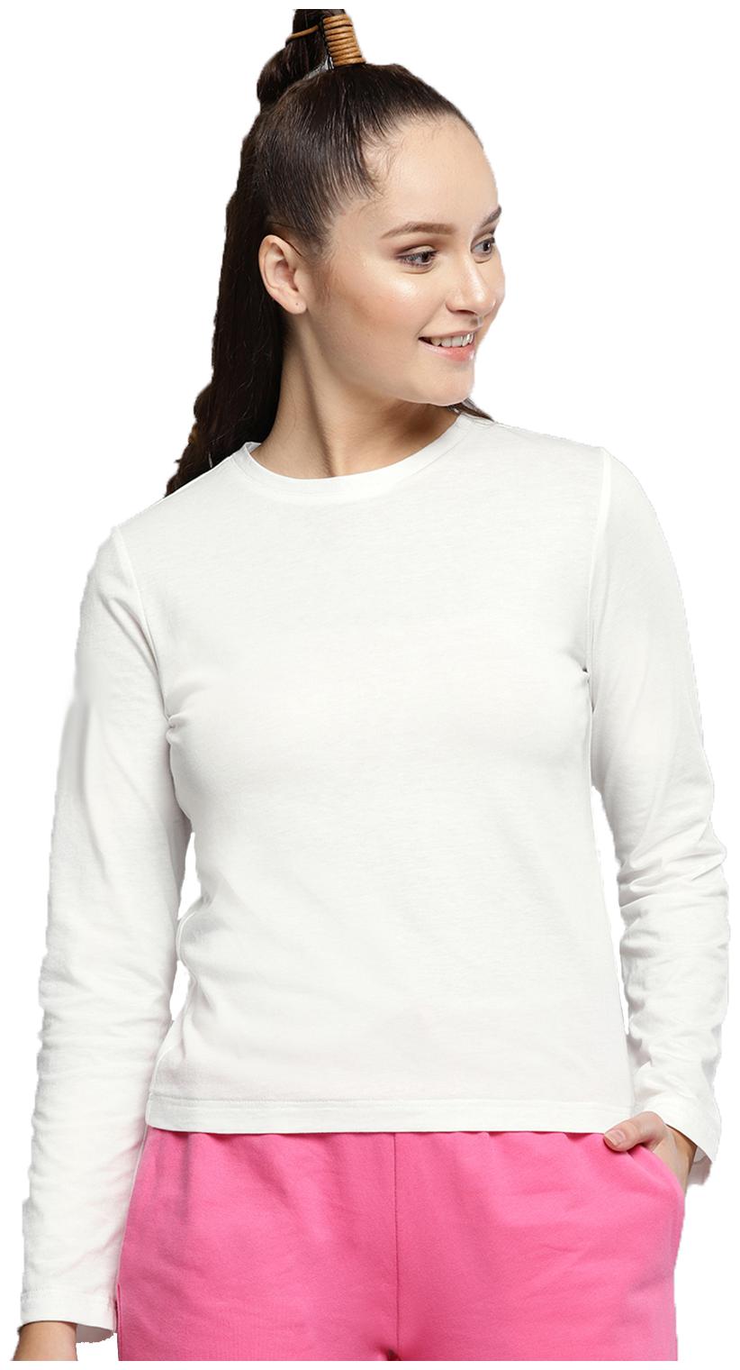 

Besiva Women White Regular fit Round neck Cotton T shirt