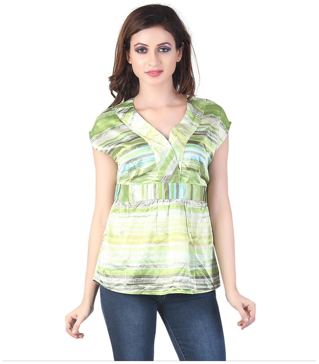 

Bfly Greeen Satin Top