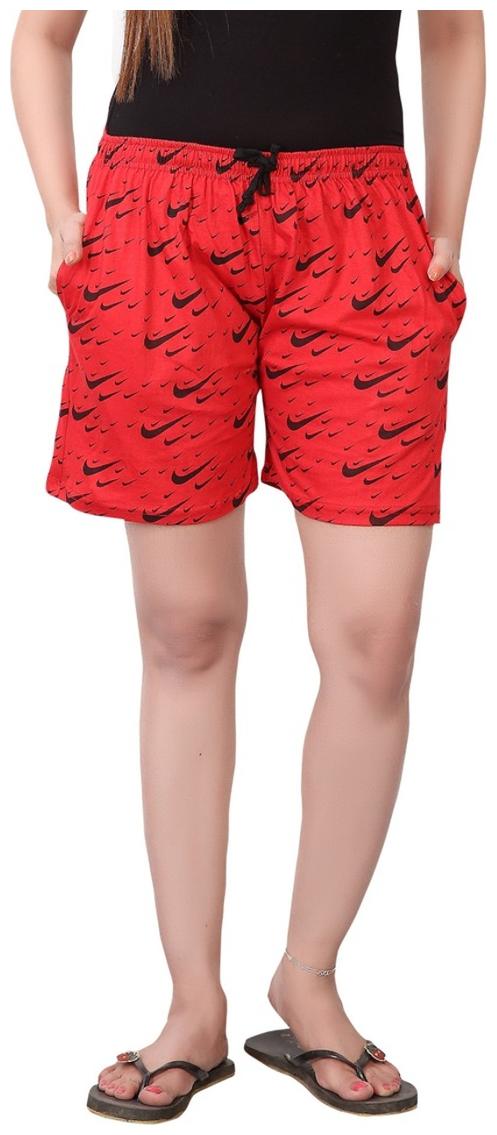 

Bfly Women Printed Sport shorts - Red