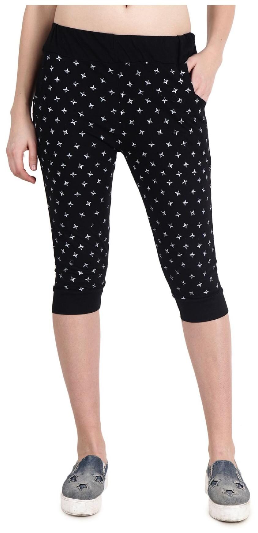 

Bfly Women Printed Regular capri - Black
