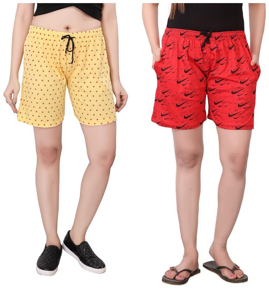 

Bfly Women Polka dots Sport shorts - Yellow