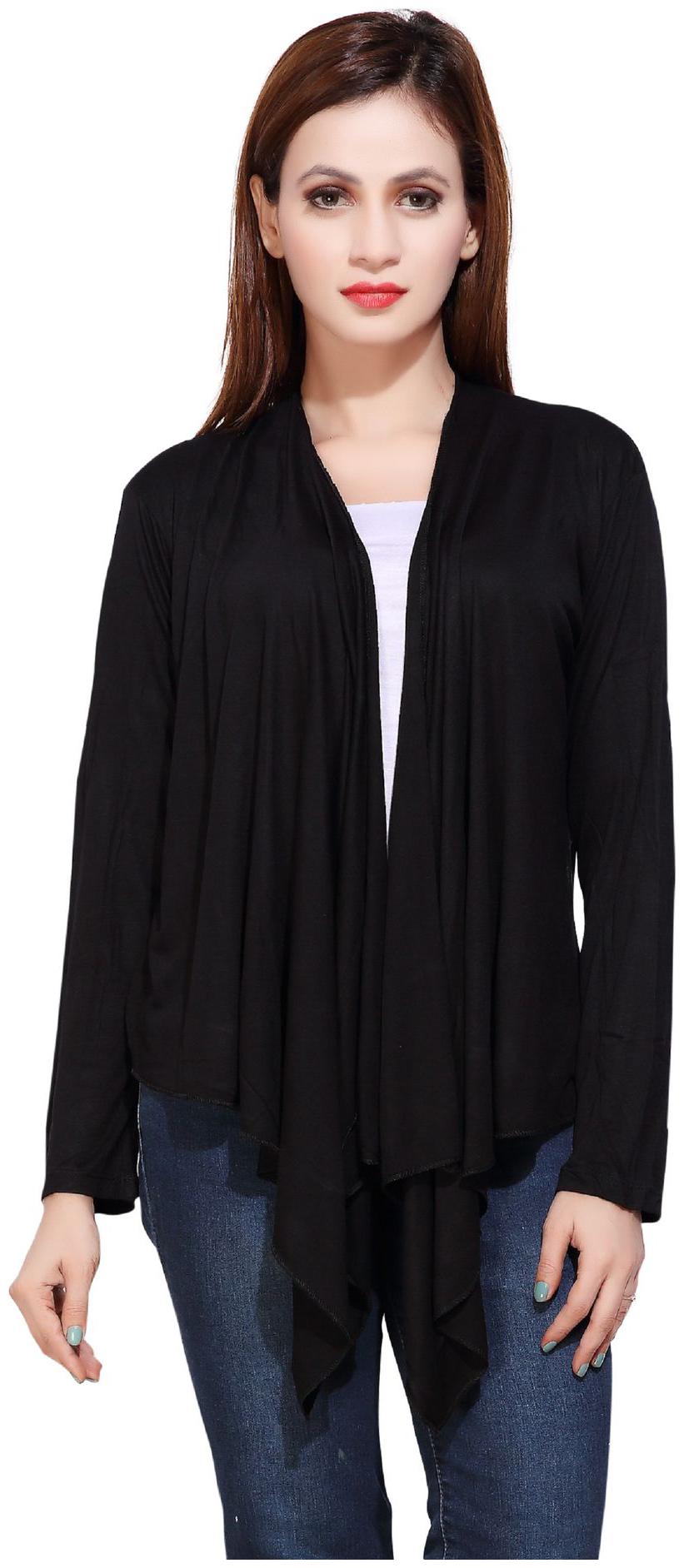

Bfly Women s Viscose Long Shrugs(Black)