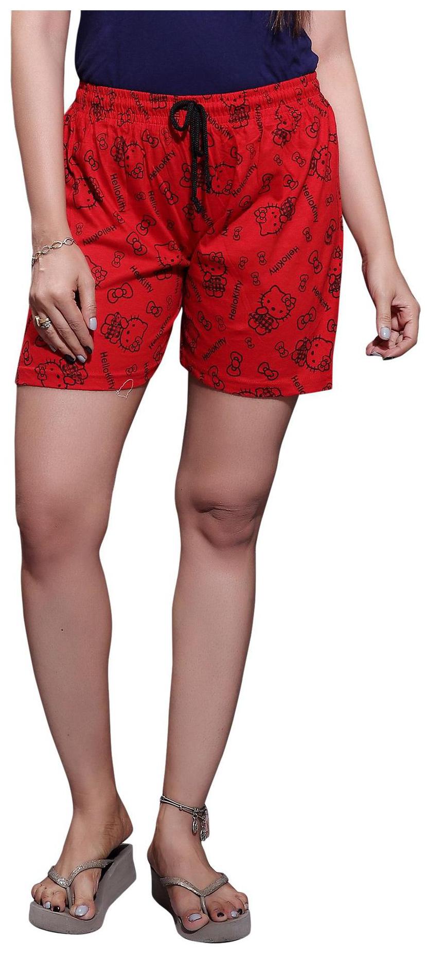 

Bfly Women Solid Sport shorts - Red