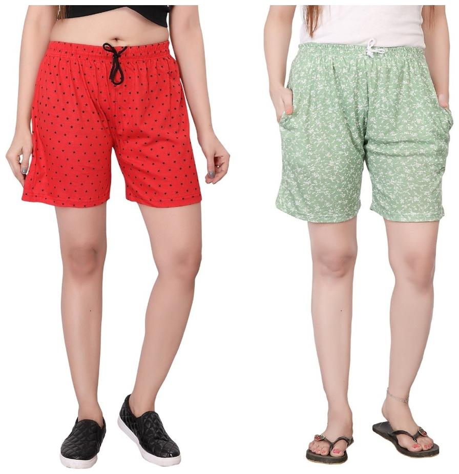 

Bfly Women Solid Sport shorts - Red