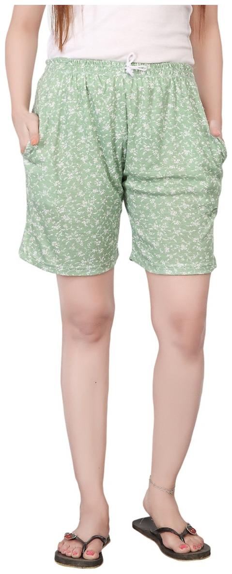 

Bfly Women Striped Sport shorts - Green