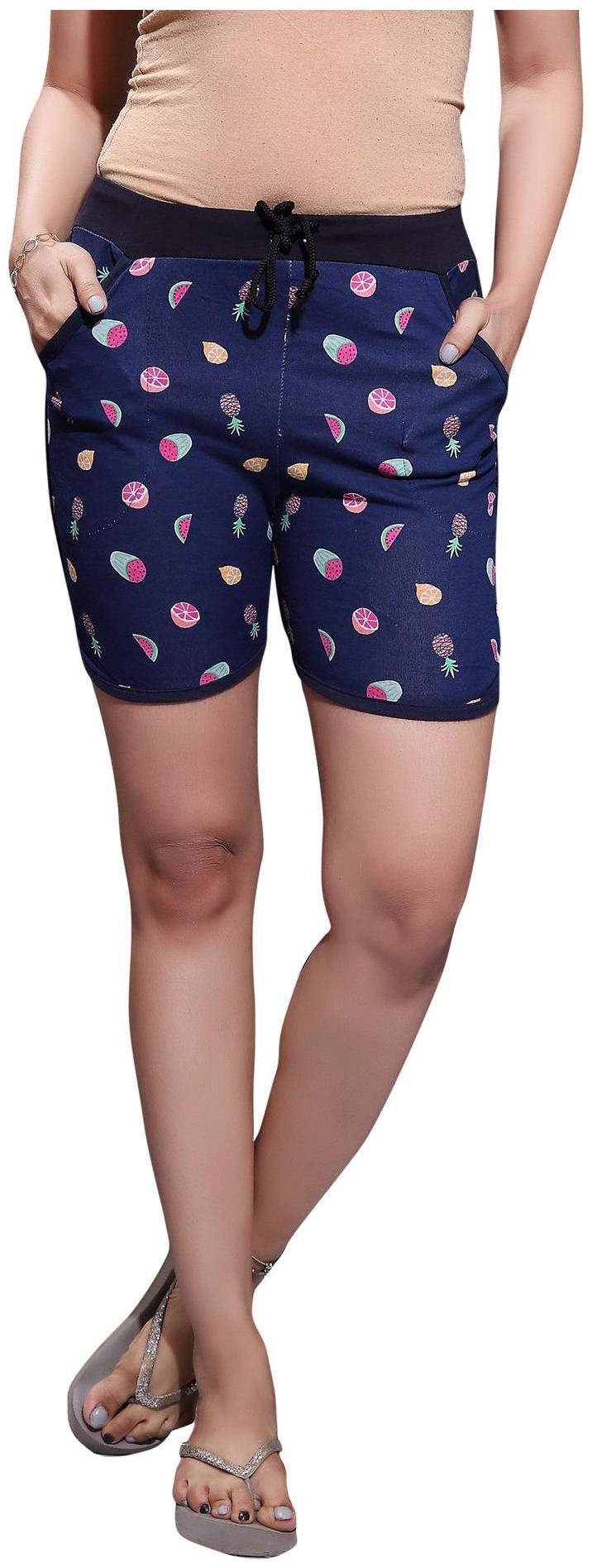 

Bfly Women Printed Sport shorts - Blue