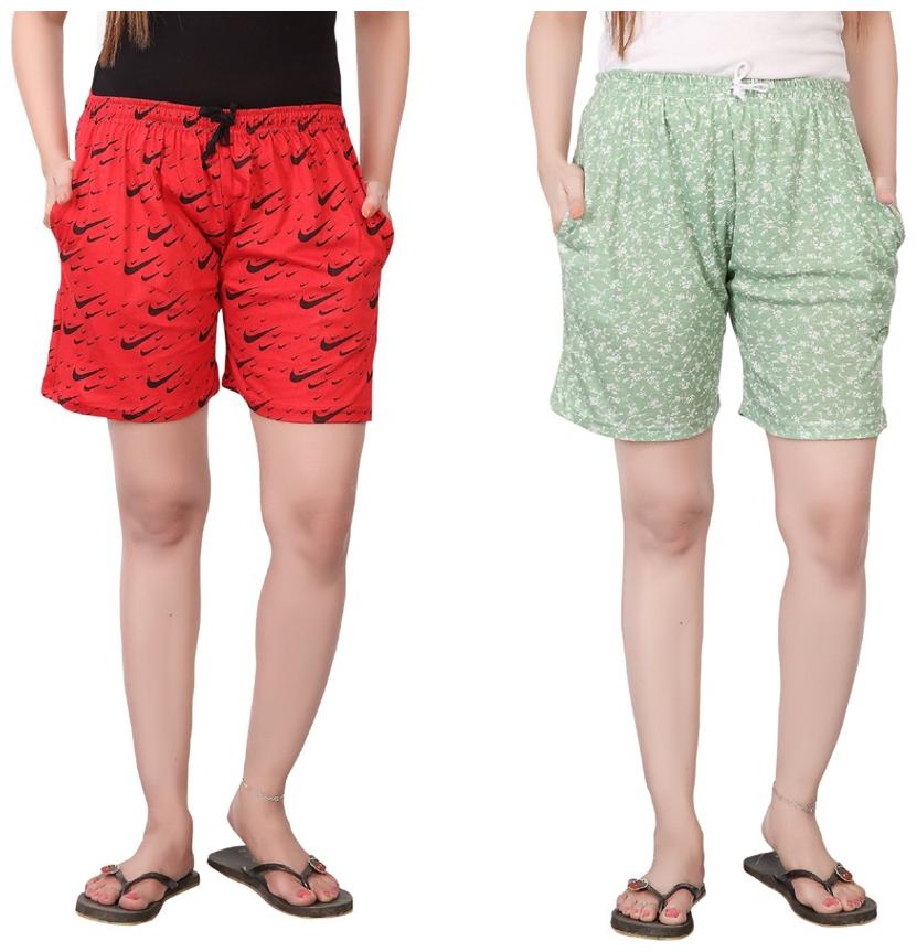 

Bfly Women Solid Sport shorts - Green