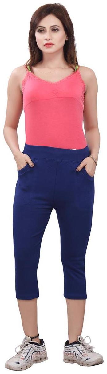

Bfly Women Solid Regular capri - Blue