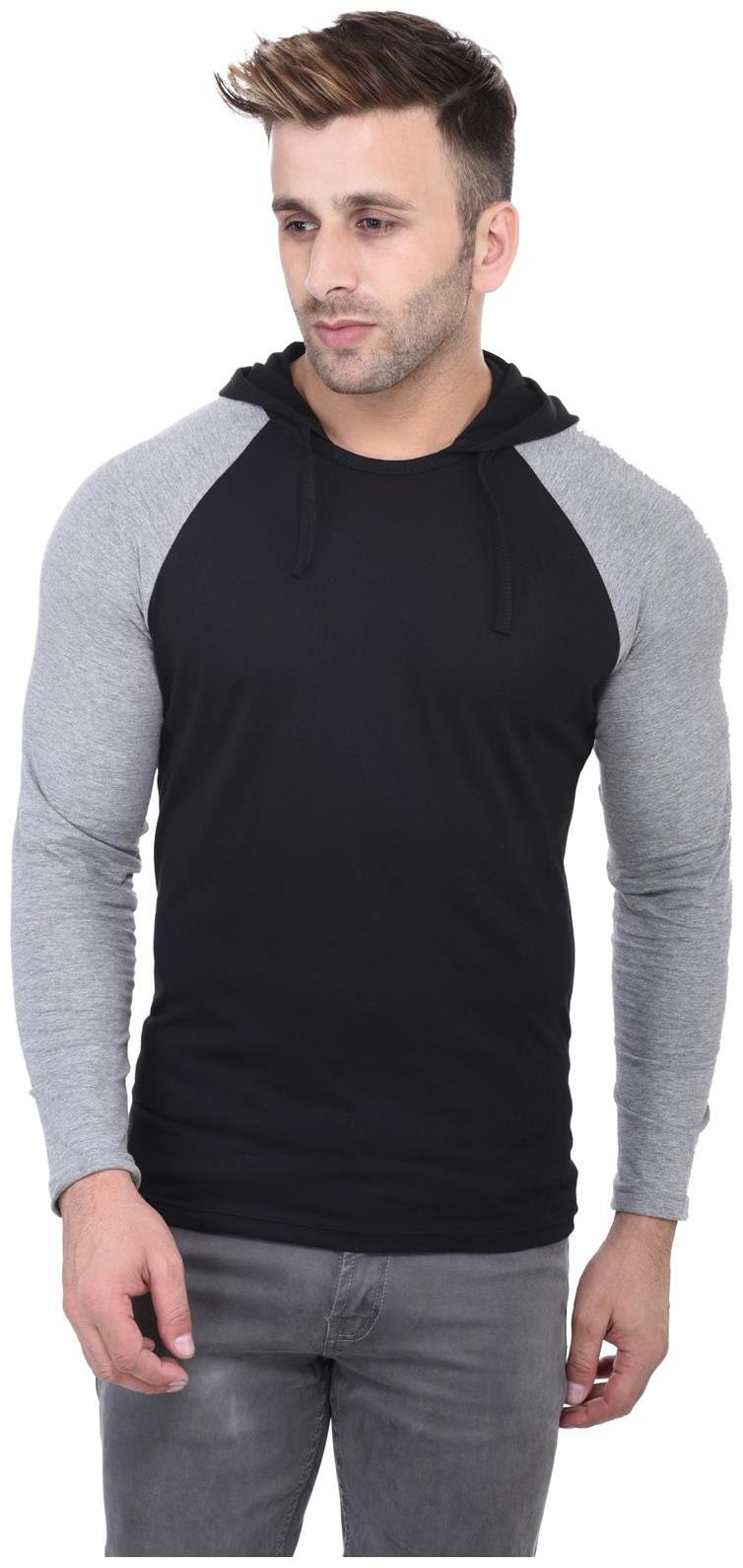 

Bi Fashion Men Black Regular fit Cotton Hood T-Shirt - Pack Of 1