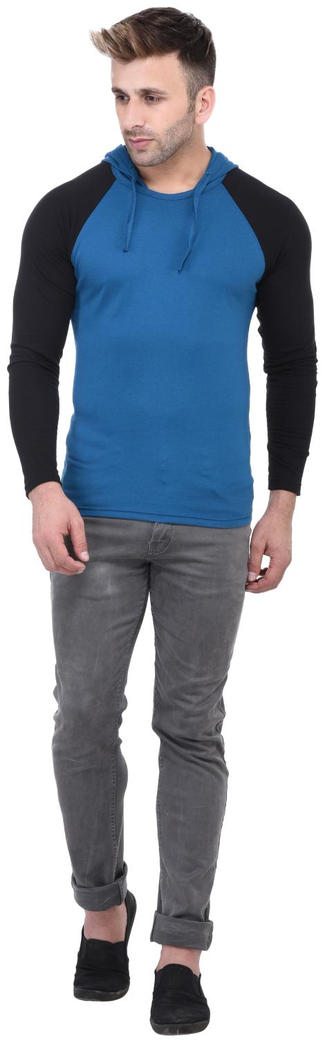 

Bi Fashion Men Blue Regular fit Cotton Hood T-Shirt - Pack Of 1