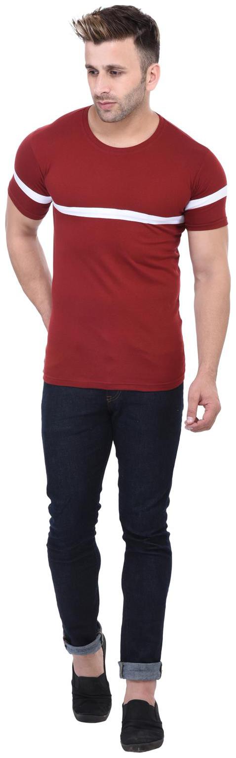 

Bi Fashion Men Red Regular fit Cotton Round neck T-Shirt - Pack Of 1
