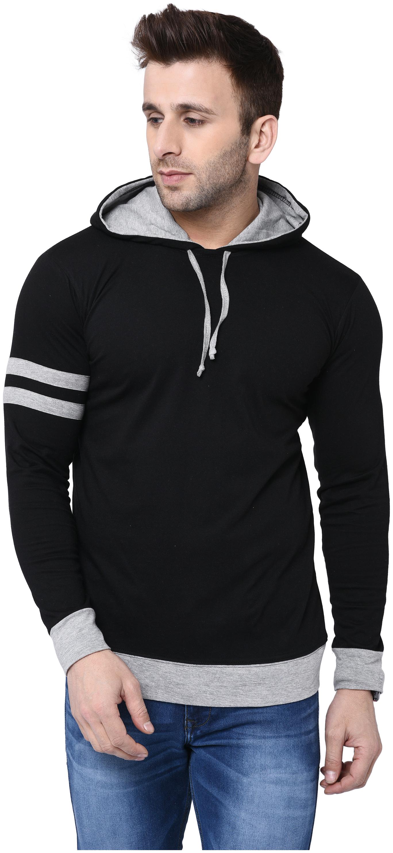 

Bi Fashion Men Black Regular fit Cotton Hood T-Shirt - Pack Of 1