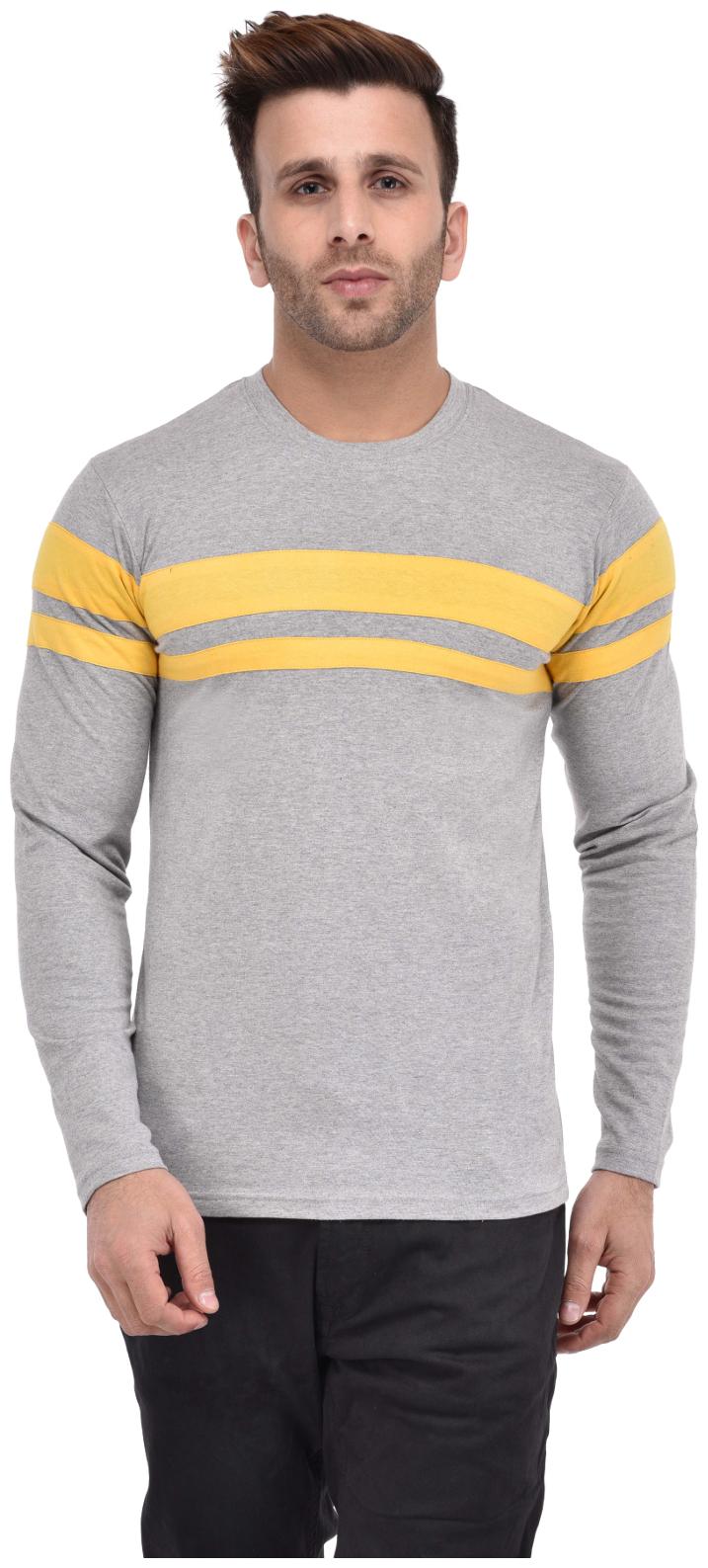 

Bi Fashion Men Grey Regular fit Cotton Round neck T-Shirt - Pack Of 1