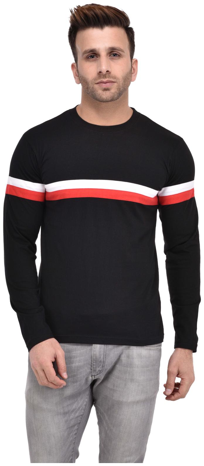 

Bi Fashion Men s Round Neck Solid T-Shirt - Black