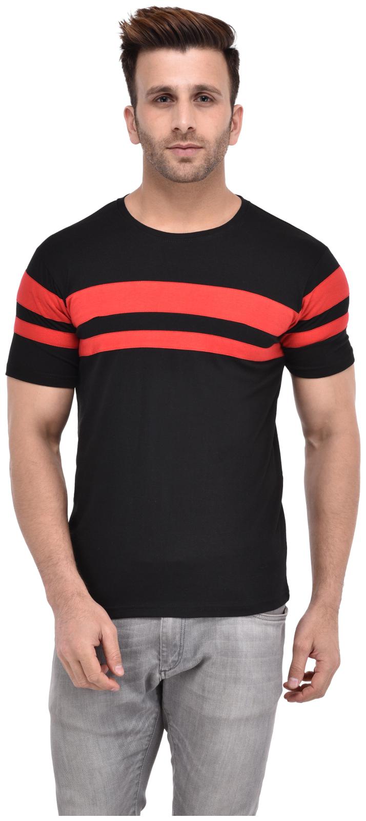 

Bi Fashion Men s Round Neck Solid T-Shirt - Black