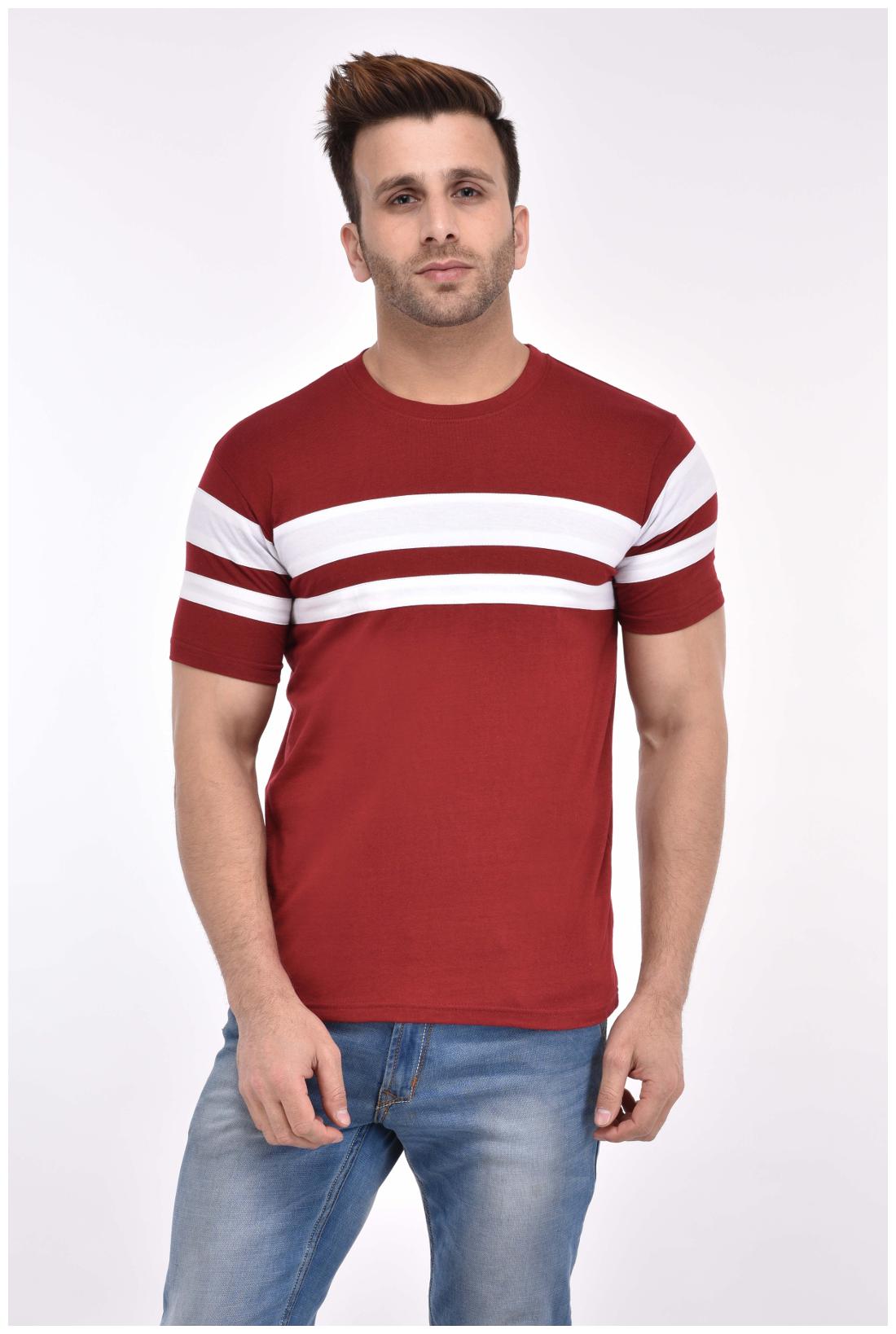 

Bi Fashion Men Red Regular fit Cotton Round neck T-Shirt - Pack Of 1