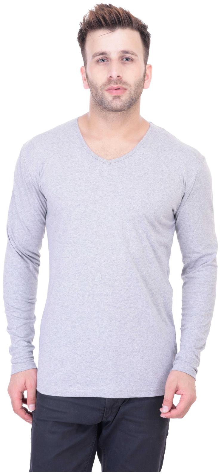 

Bi Fashion Men Grey Regular fit Cotton Round neck T-Shirt - Pack Of 1