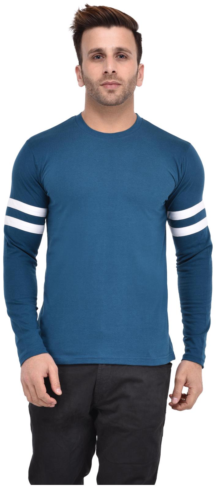 

Bi Fashion Men Blue Regular fit Cotton Round neck T-Shirt - Pack Of 1