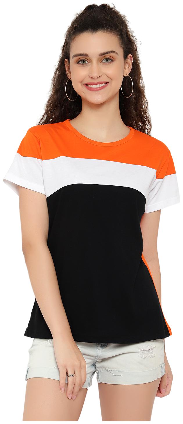 

Bi Fashion Women Multi Regular fit Round neck Cotton T shirt