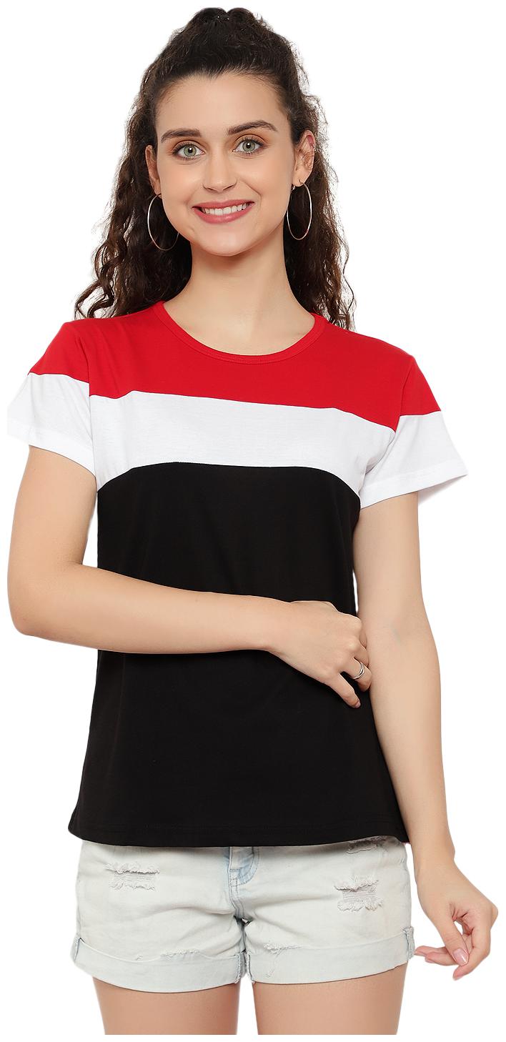 

Bi Fashion Women Multi Regular fit Round neck Cotton T shirt