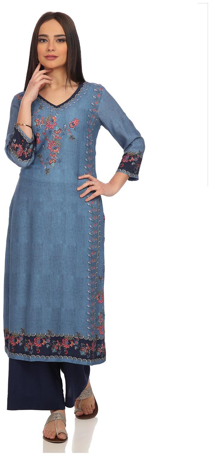 biba denim kurta