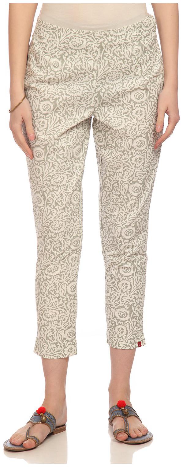 

BIBA Women White Narrow fit Regular pants