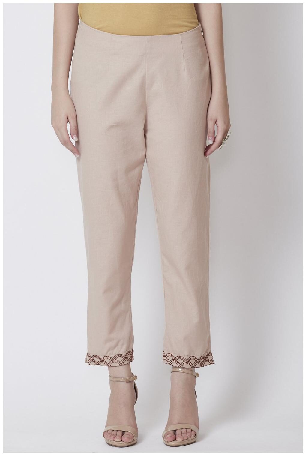 

BIBA Women Beige Regular fit Regular pants