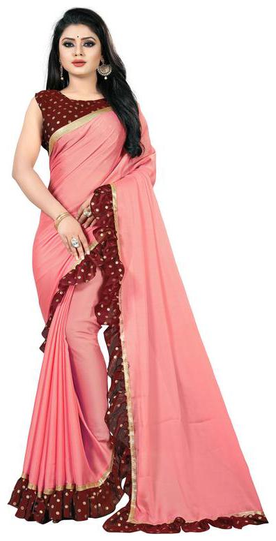 

Bigben Textile Georgette Universal Saree Peach