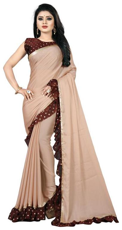 

Bigben Textile Georgette Universal Saree Brown