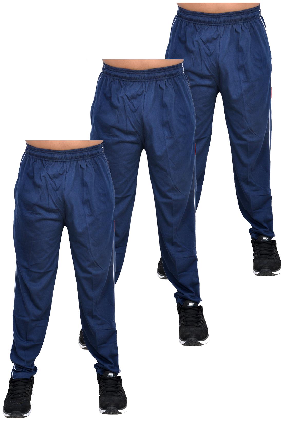 

Binaca With Easltic Navy Blue Plain fine Summer Joggres bottom wear Double Dyed PC Single Full bottom wear Binaca Bolt pack of 3