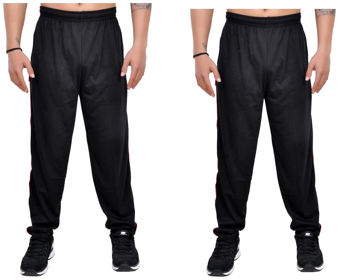 

Binaca With Easltic Black Plain fine Summer Joggres bottom wear Double Dyed PC Single Full bottom wear Binaca Bolt pack of 2