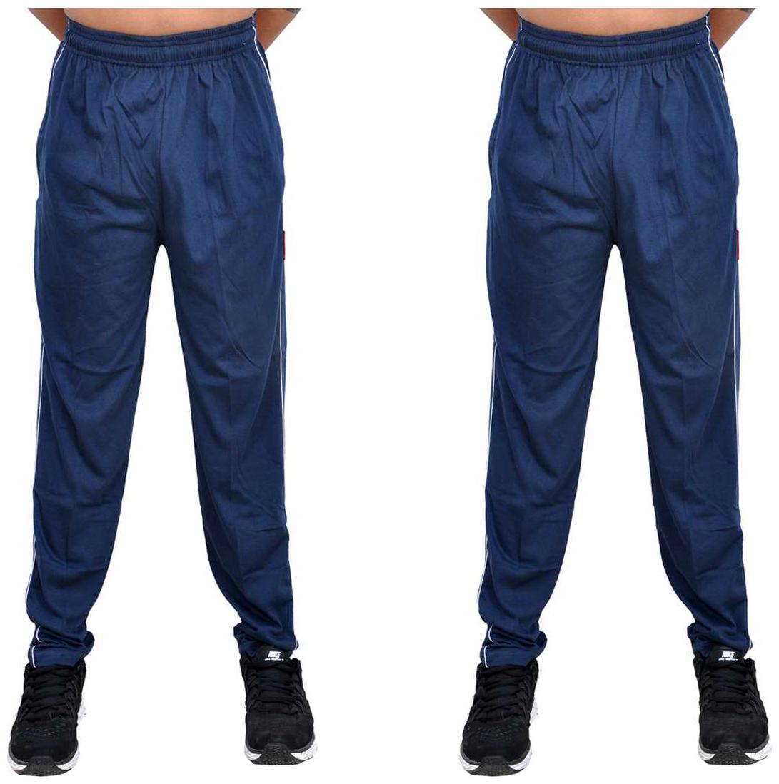 

Binaca With Easltic Navy Blue Plain fine Summer Joggres bottom wear Double Dyed PC Single Full bottom wear Binaca Bolt pack of 2