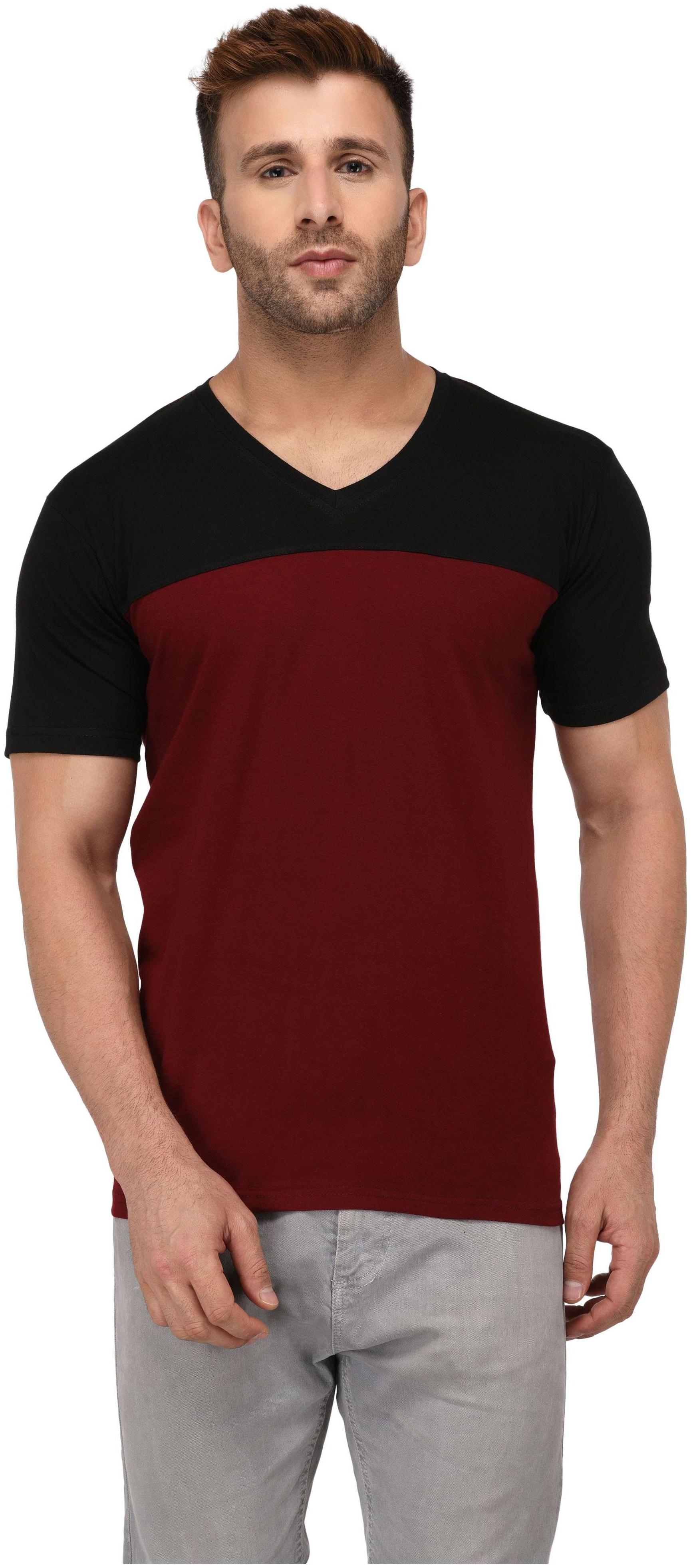 

BKS Collection Men Multi Regular fit Cotton V neck T-Shirt - Pack Of 1