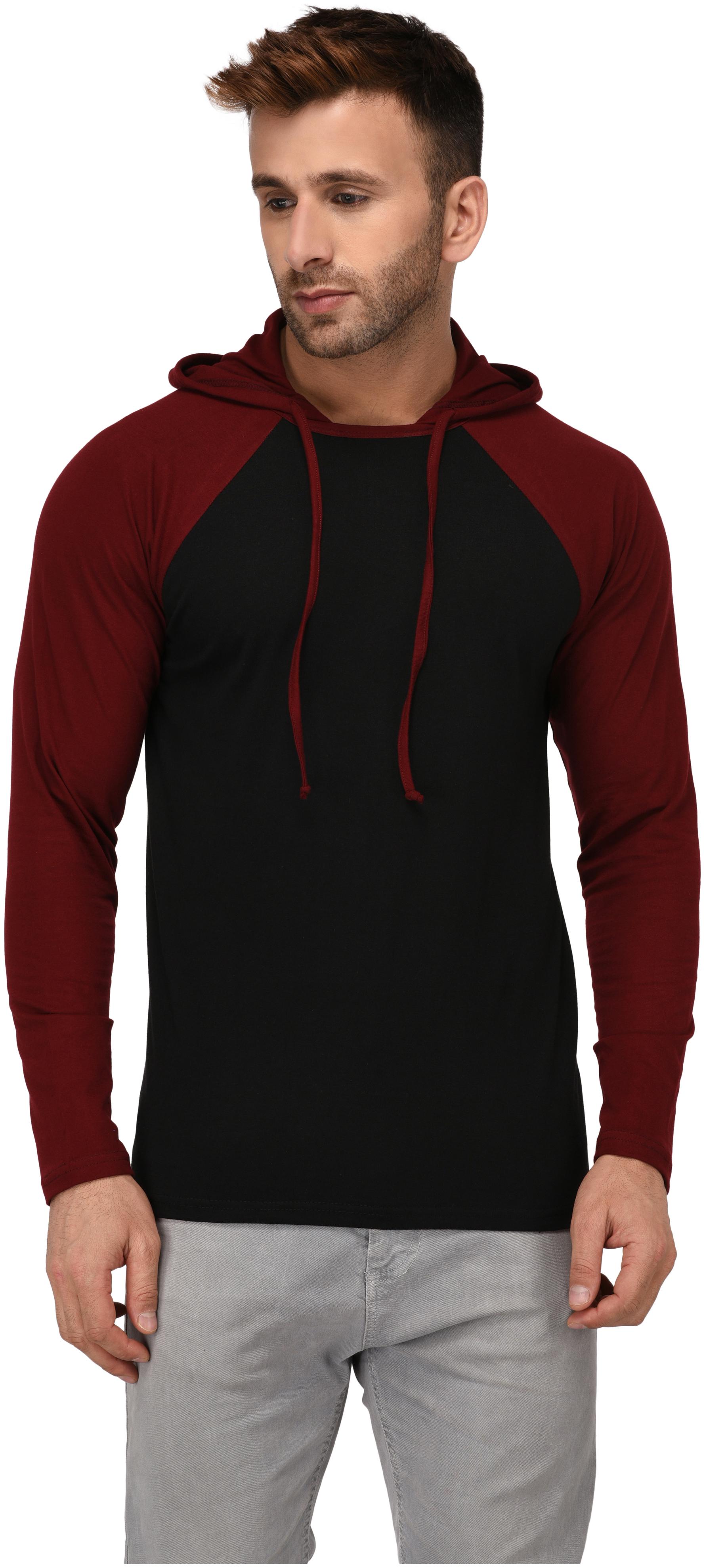 

BKS Collection Men Black Regular fit Cotton Hood T-Shirt - Pack Of 1
