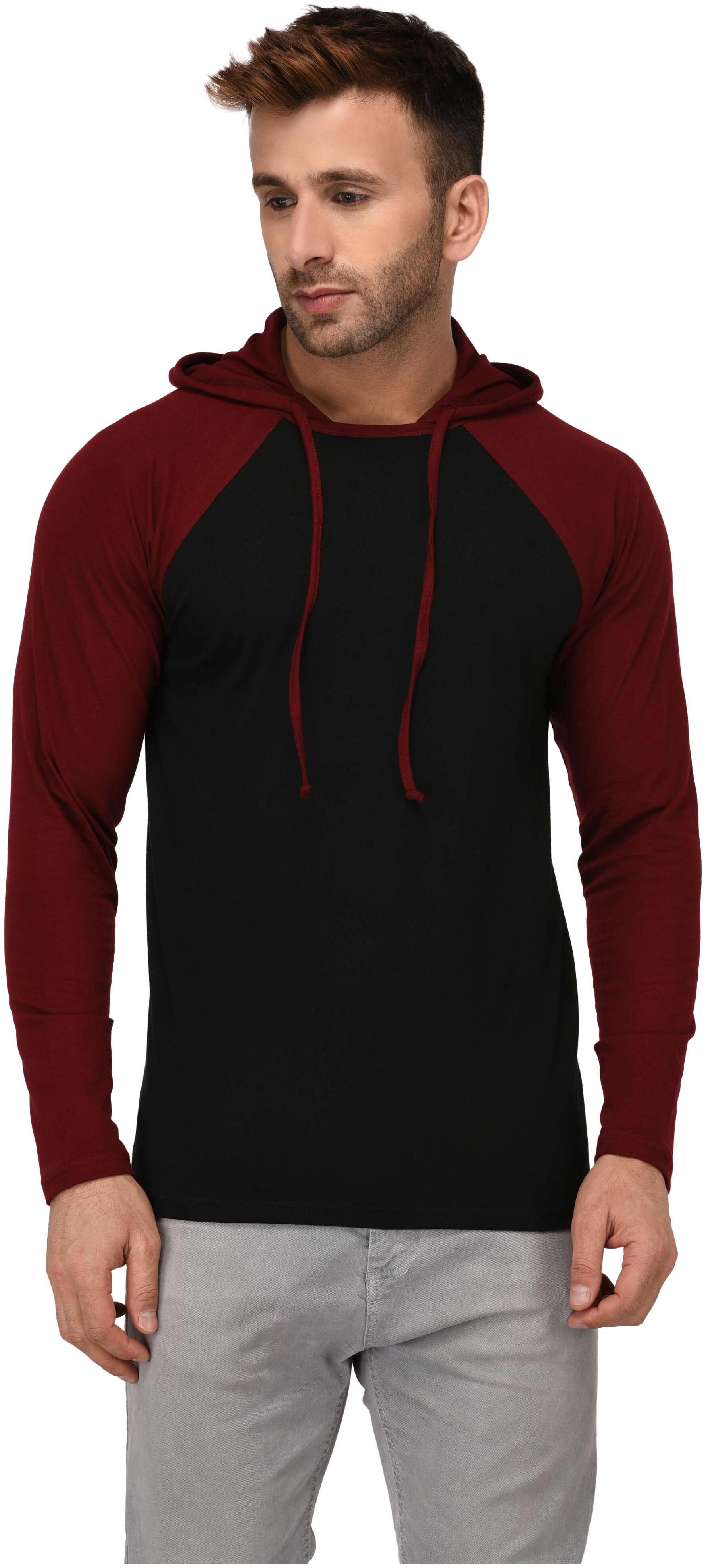 

BKS Collection Men Black Regular fit Cotton Hood T-Shirt - Pack Of 1