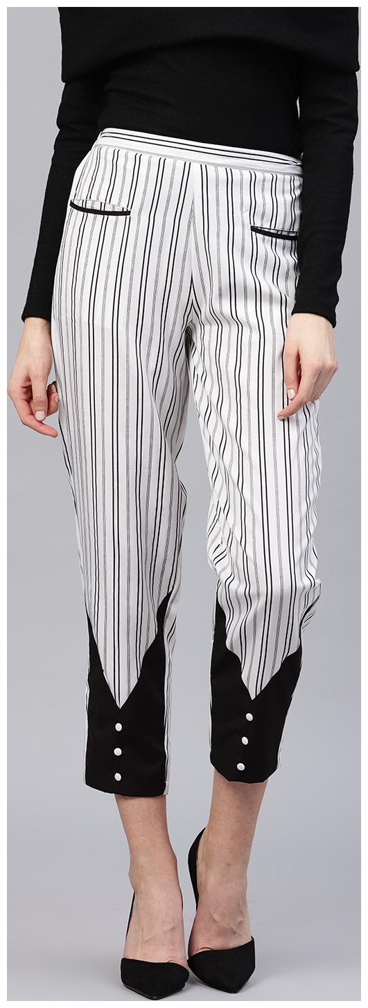 

AASI- HOUSE OF NAYO Women White Regular fit Regular pants