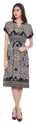 

Oxolloxo Black Geometric A-line dress