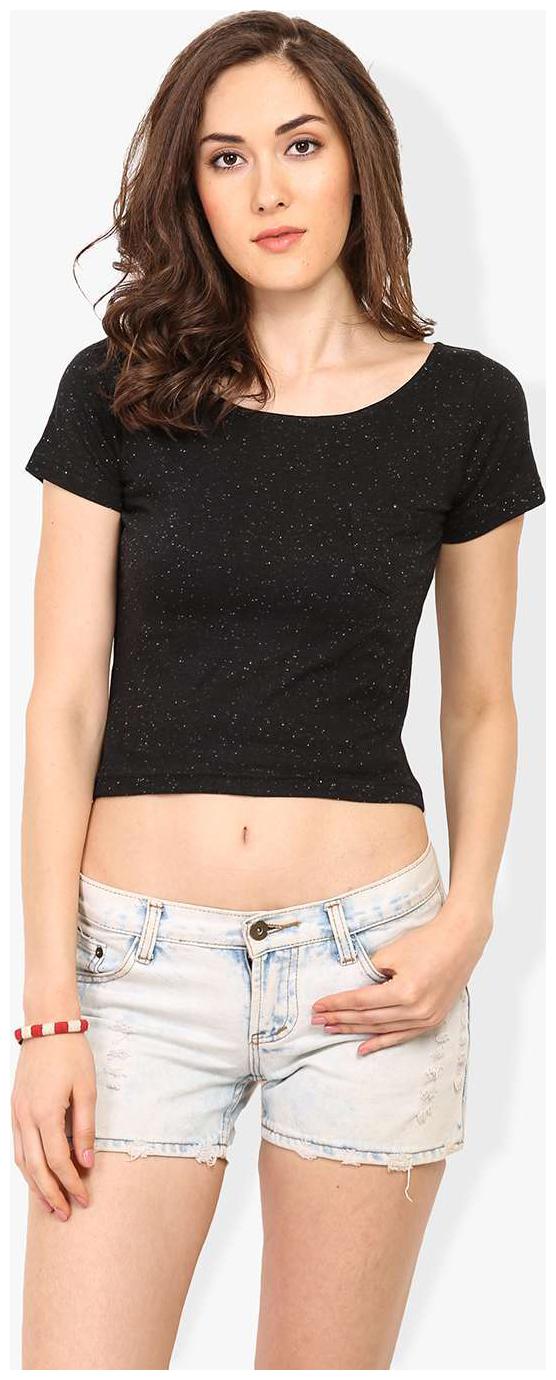 

Trend Arrest Women Printed A-line top - Black