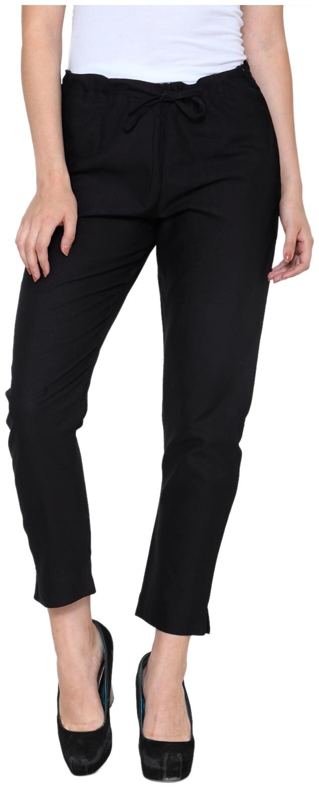 

Ivy Blue Women Black Narrow fit Regular trousers