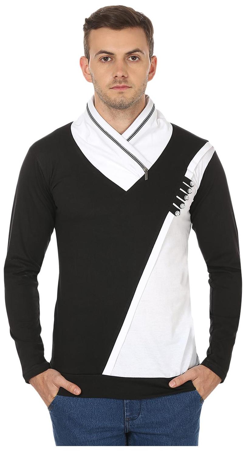 

Black Collection Men Black Slim fit Cotton Blend V neck T-Shirt - Pack Of 1