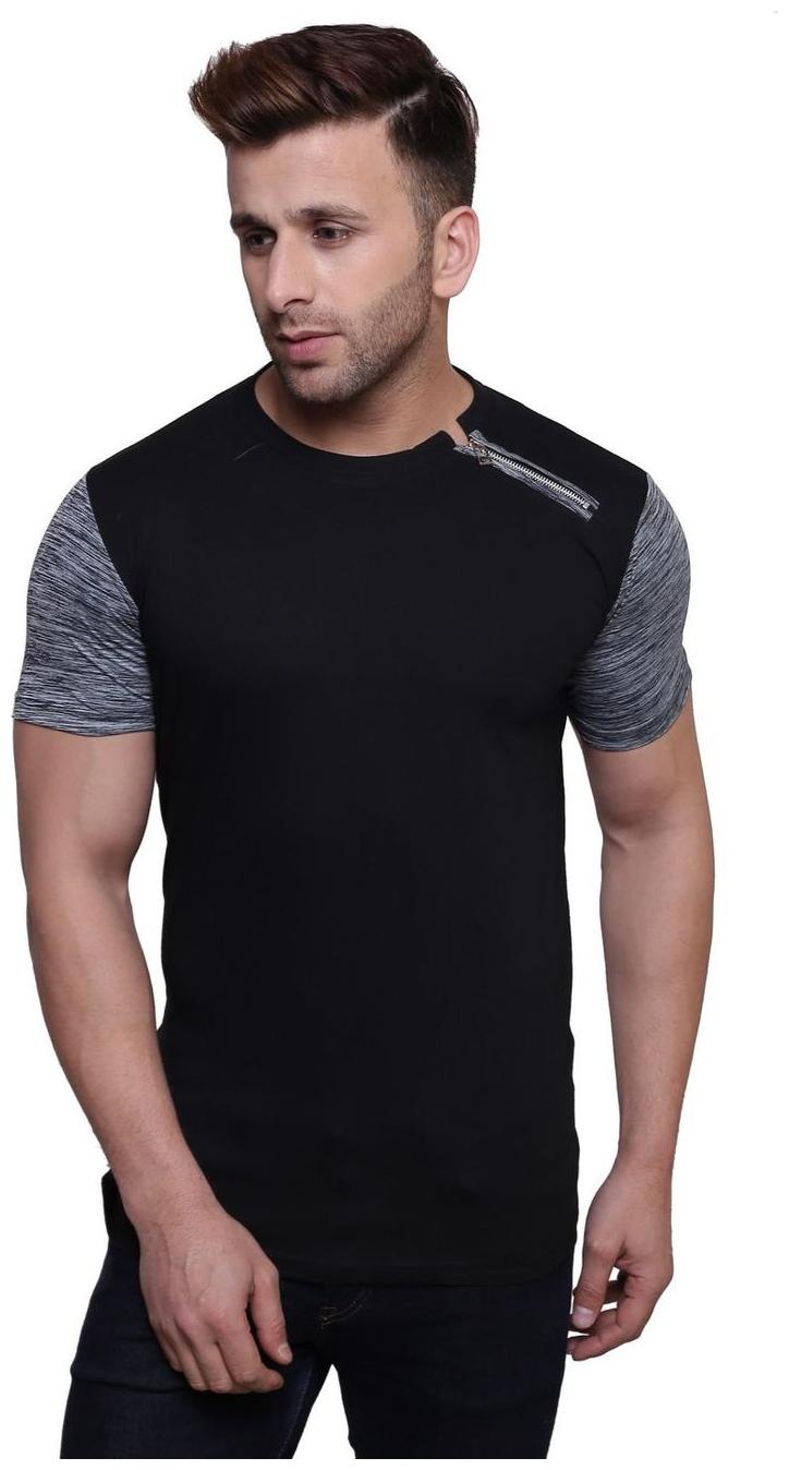 

Nagru Men Black Regular fit Cotton Round neck T-Shirt - Pack Of 1