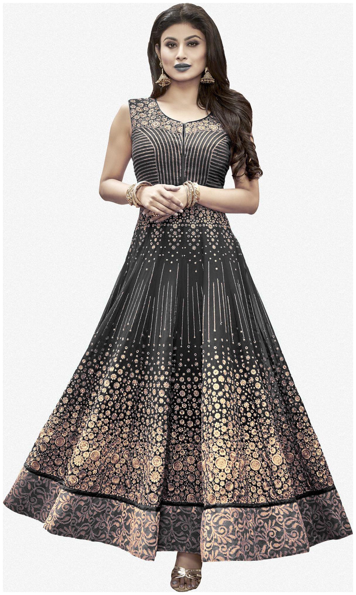 

Black Embroidery salwar dress with Inner Bottom Dupatta (Free size)