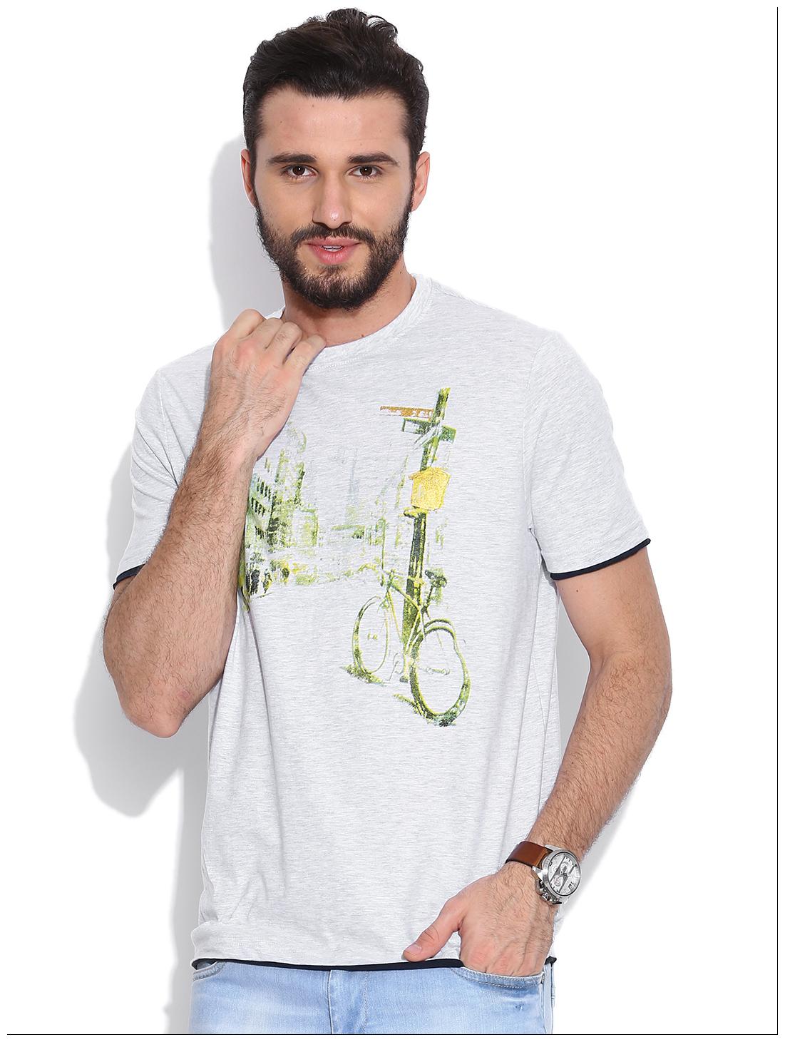 

Sera Men Grey Regular fit Cotton Round neck T-Shirt - Pack Of 1