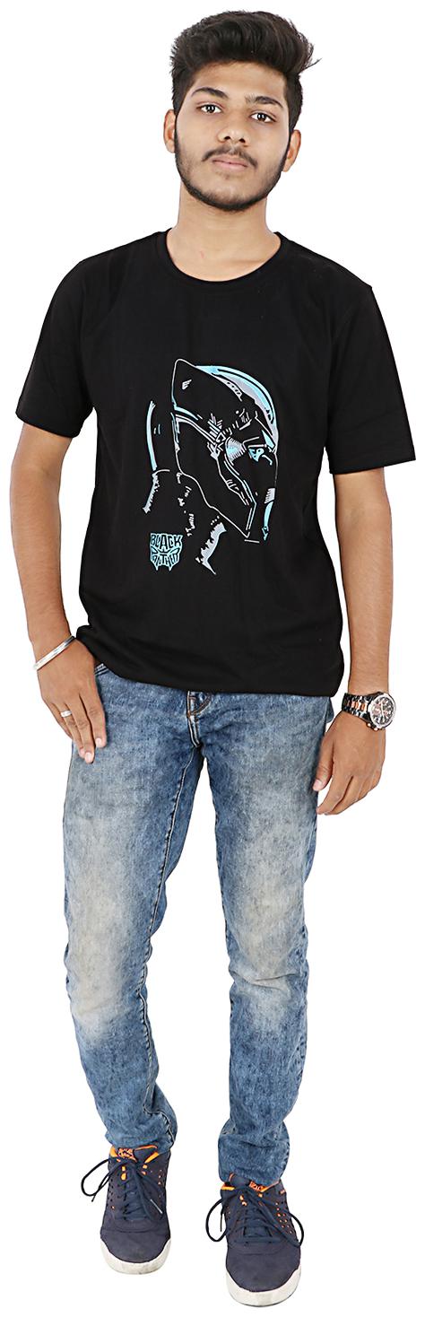 

XENCAT Men Black Regular fit Cotton Round neck T-Shirt - Pack Of 1