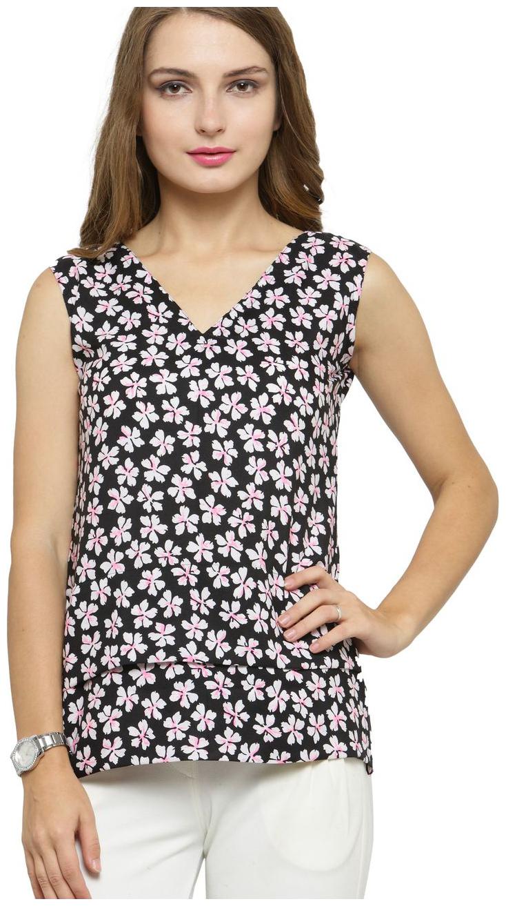 

Enchanted Drapes Women Floral Regular top - Black